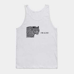 Amur Leopard - I'm Alive - meaningful animal design - light colors Tank Top